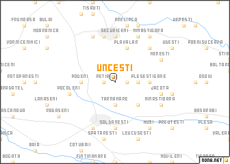 map of Unceşti