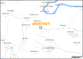 map of Unchiteşti