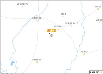 map of Unco