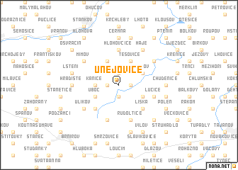 map of Únějovice