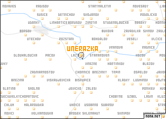 map of Unerázka