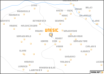 map of Unešić