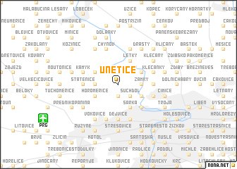 map of Únětice