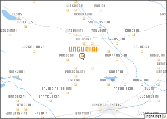 map of Unguriai