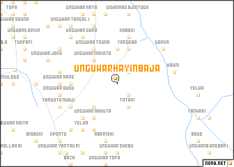 map of Unguwar Hayin Baja