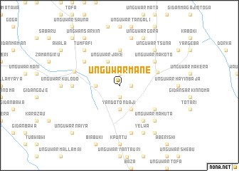 map of Unguwar Mane