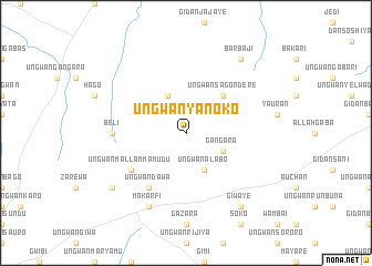 map of Ungwan Yanoko