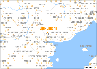 map of Unhŭng-ni