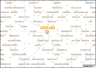 map of Uniejów