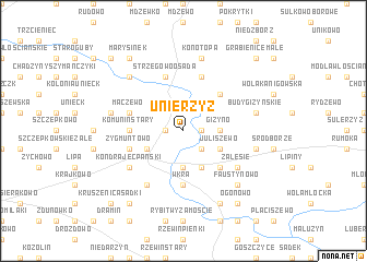 map of Unierzyż