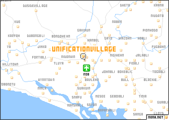 map of Unification Village