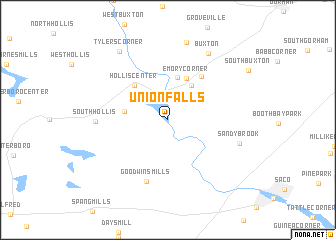 map of Union Falls