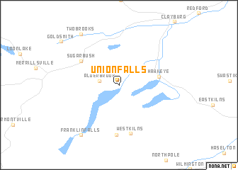 map of Union Falls