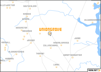 map of Union Grove