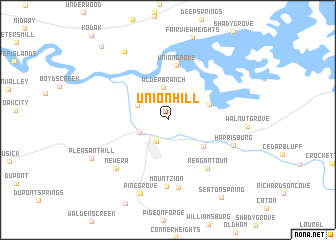 map of Union Hill