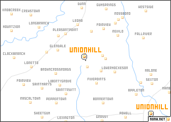 map of Union Hill