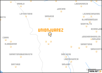 map of Unión Juárez