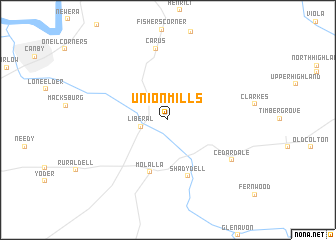 map of Union Mills