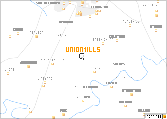 map of Union Mills