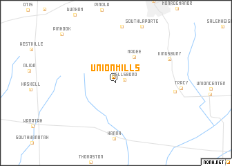 map of Union Mills