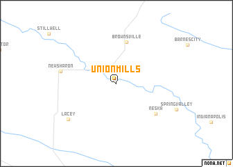 map of Union Mills