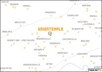 map of Union Temple