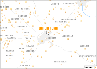 map of Uniontown