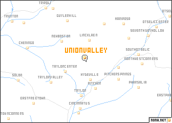 map of Union Valley