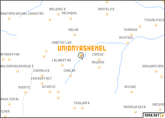map of Unión Yashemel