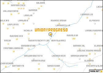 map of Unión y Progreso