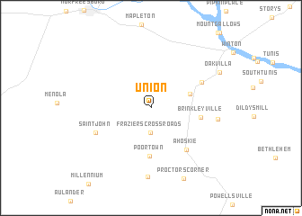 map of Union