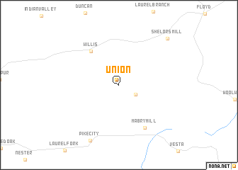 map of Union