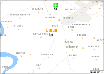 map of Union