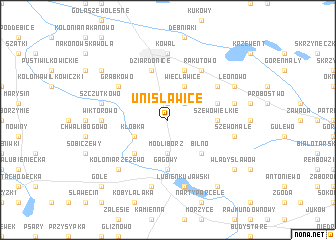 map of Unisławice