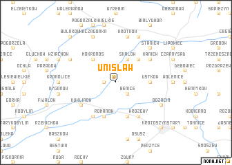 map of Unisław