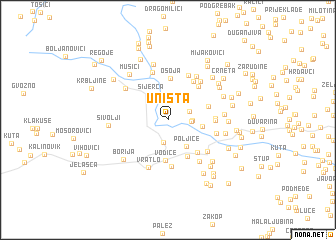 map of Uništa