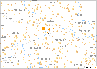 map of Uništa