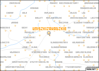 map of Uniszki Zawadzkie