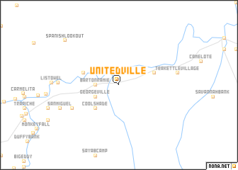 map of Unitedville