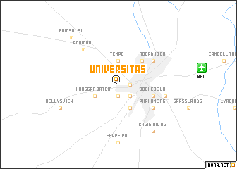 map of Universitas