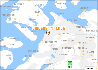 map of University Place