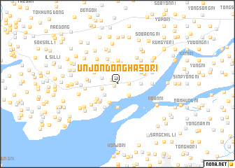 map of Unjŏndong-Haso-ri