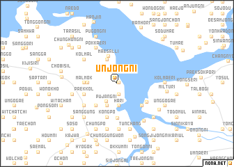 map of Unjŏng-ni