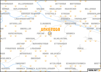 map of Unkeroda
