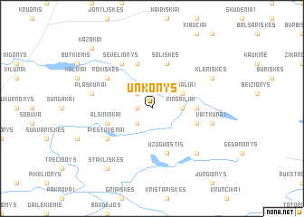 map of Unkonys