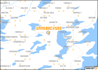 map of Unnebäcksås