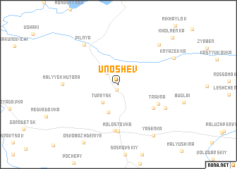 map of Unoshev