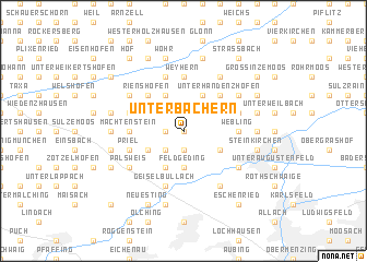 map of Unterbachern