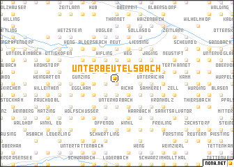 map of Unterbeutelsbach