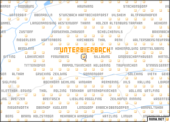 map of Unterbierbach